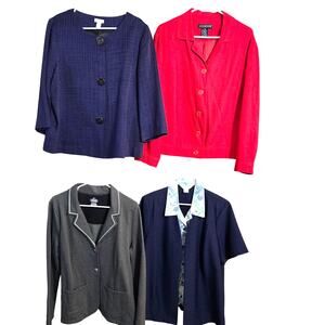 Womens 2X 18W 20W Blazer Suit Separate Jacket Top Wholesale Bulk Lot 4 XXL 2XL